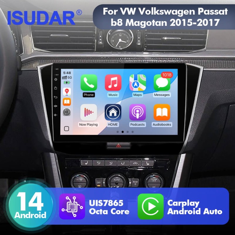 For VW/Passat b8 Magotan 2015- T75 Upgrade from T72 Android 14 UIS7865 Car Radio