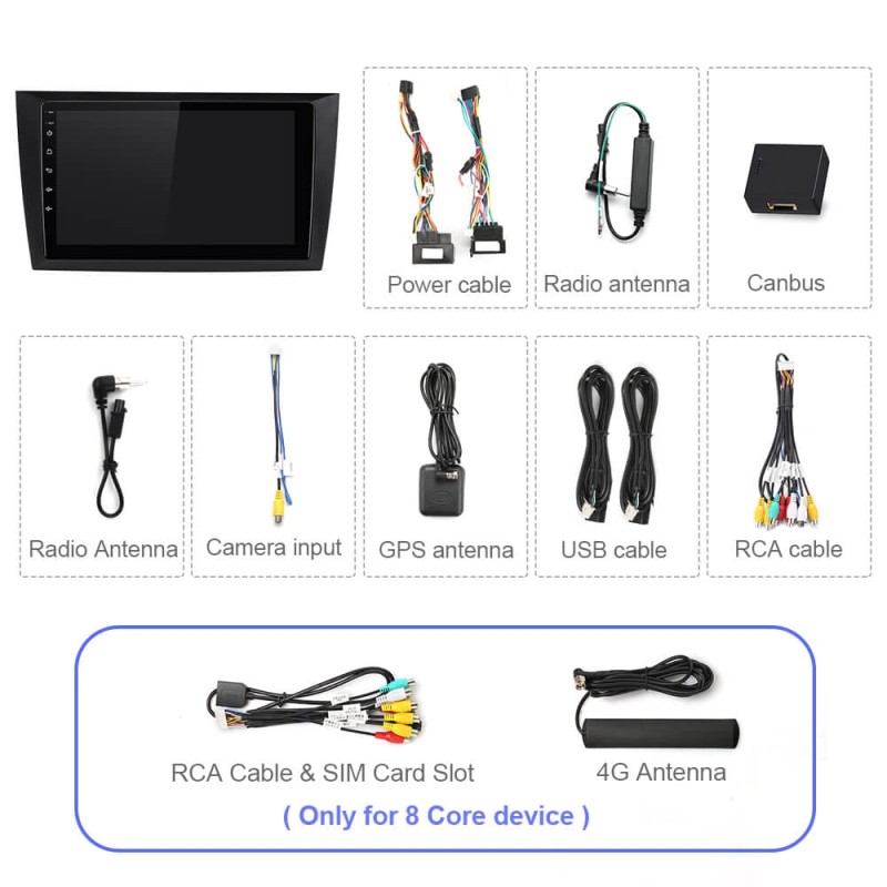 T72 QLED Wireless Carplay 9” Car Radio For Volkswagen VW Golf 6 2008-2016 Multimedia Player