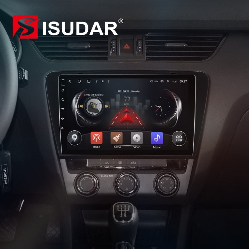 Isudar QLED Android 10 Auto Radio For Skoda Octavia 2014-2017