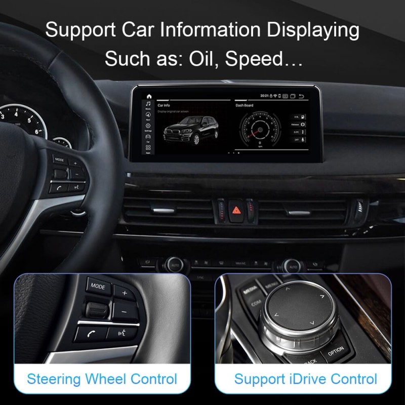 Isudar 10.25"  IPS screen 1920*720P For BMW X5 E70/X6 E71 (2007-2013) CCC/CIC