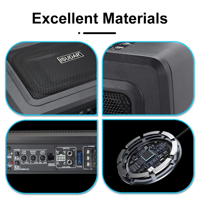 ISUDAR SU6901 Car Underseat Subwoofer Active Amplifier