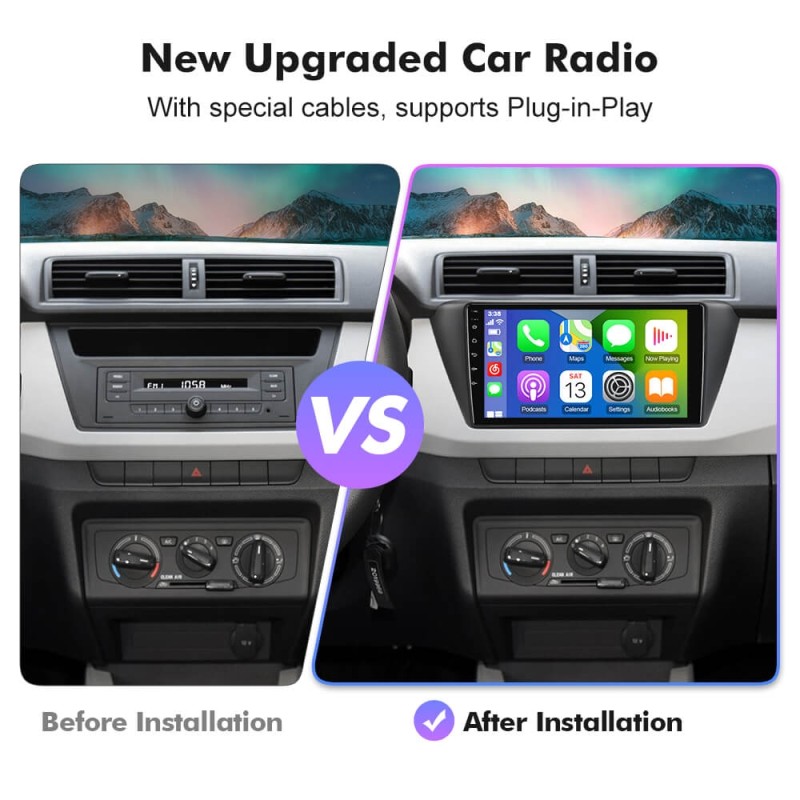 NEW! Android 13 For Volkswagen Skoda Fabia 2015 2016 2017 2018 2019 2K Screen Android Auto 9” Car Radio