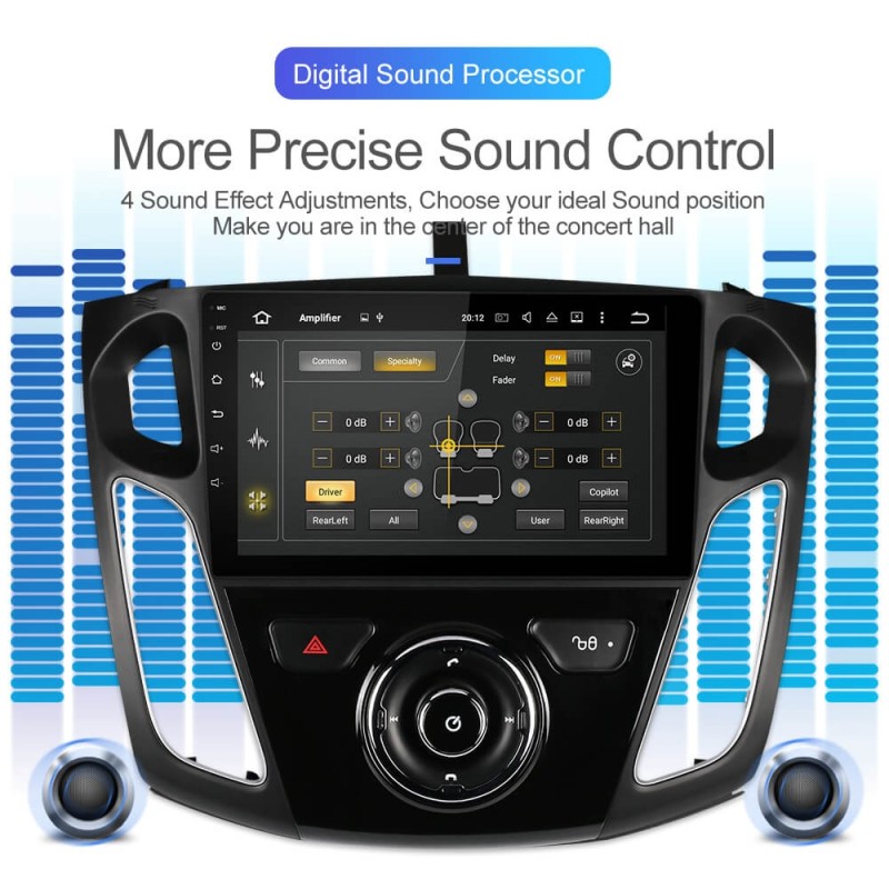 ISUDAR 1 Din Auto Radio Android 9 Octa core For Ford/Focus 3 2012-2014