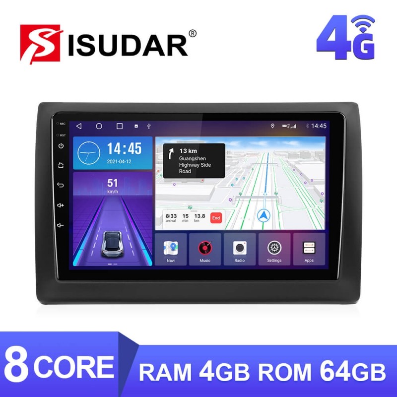 ISUDAR Android 10 T72 Car Radio For Fiat Stilo 2002-2010
