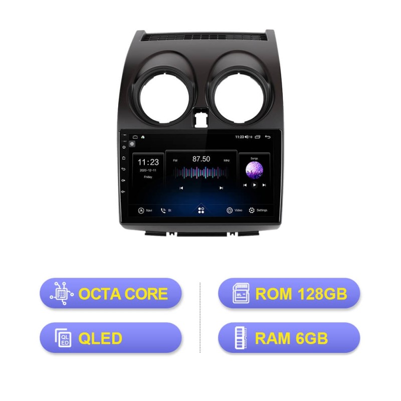 ISUDAR V72 QLED screen Car Radio For Nissan Qashqai 1 J10 2006-2013