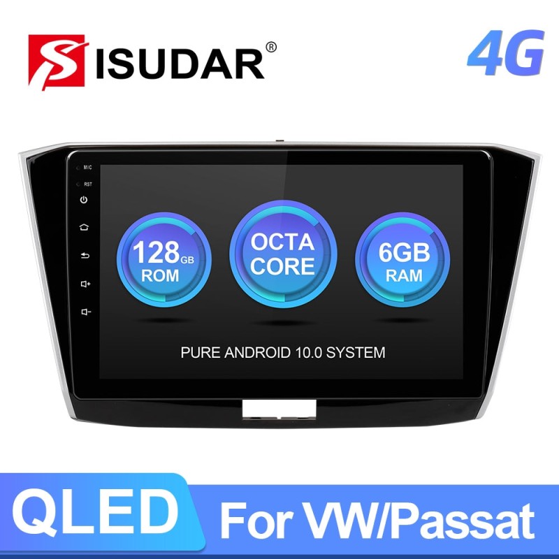 QLED screen Android 10 Car Radio For VW/Passat b8 Magotan 2015-