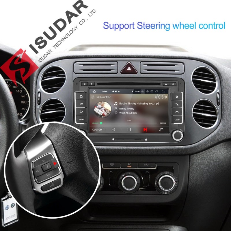 ISUDAR 2 Din Auto Radio Android 9 Octa core For VW/Volkswagen/POLO/Golf/Skoda/Octavia/Seat/Leon