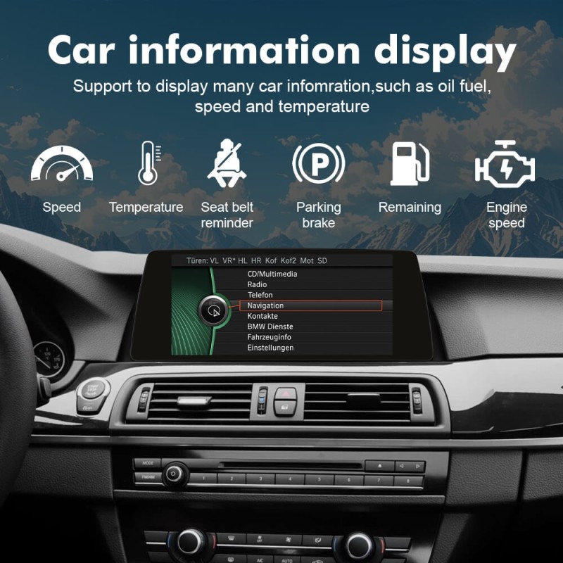 ISUDAR 10.33"Android 13 Car radio For BMW 5 Series F10/F11 2011-2012 CIC