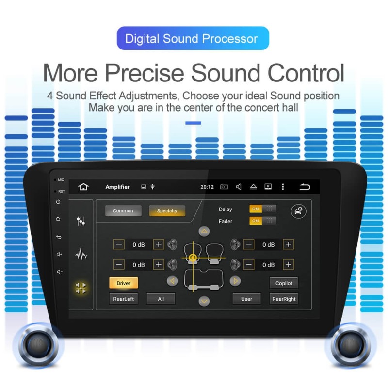 ISUDAR 2 Din Auto Radio Android 9 Octa core For Skoda/Octavia 2014-