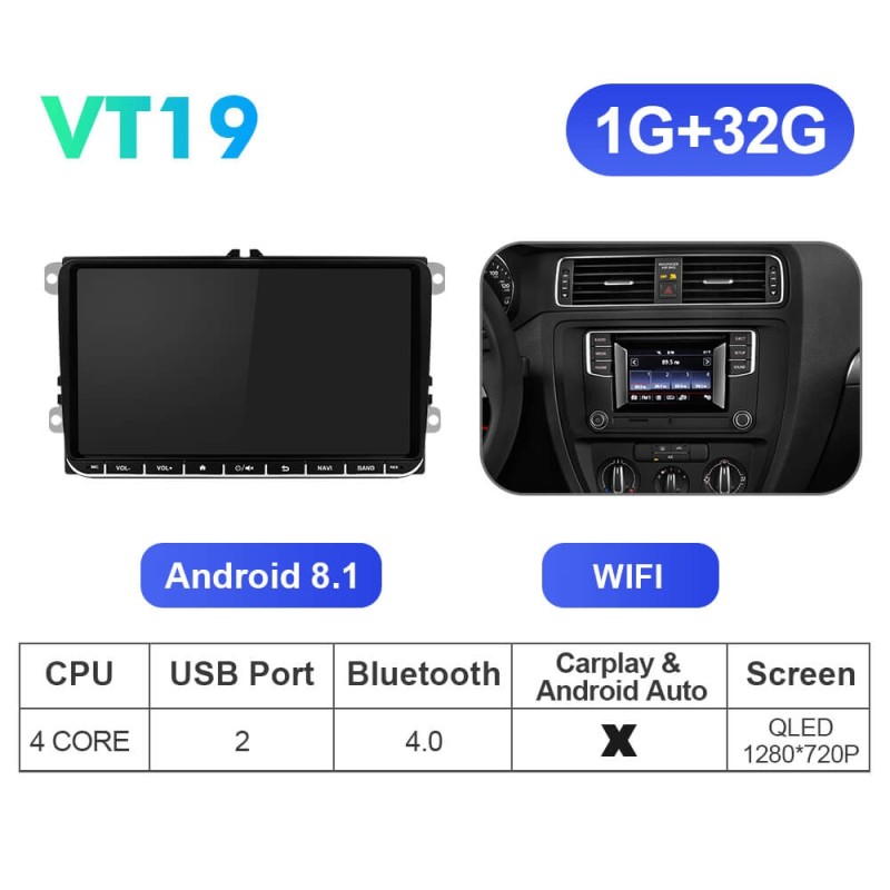Isudar VW0907-T72/T68/T19 NEW UPGRADE! 9 Inch1 Din 1280*720P Auto Radio For Skoda/VW/Volkswagen/POLO/PASSAT/Golf/Tiguan/Jetta/Touran