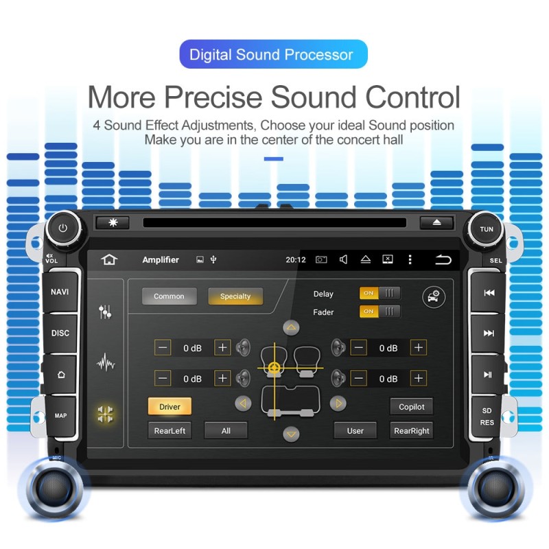 ISUDAR 2 Din Auto radio Android 9 Octa core For Skoda/Seat/Volkswagen/VW/Passat b7/POLO/GOLF