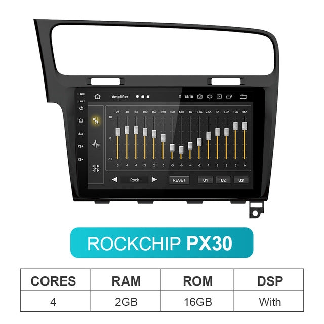 Isudar PX6 1 Din Auto Radio Android 10 For Volkswagen/Golf 7