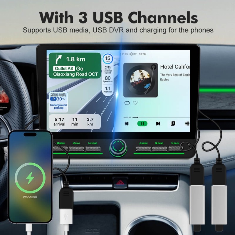 10 inch Android 14 New Design Angle Key 2.0 Touch Screen Car Radio Button Car Stereo For Hyundai/Tucson 3 2015-2018