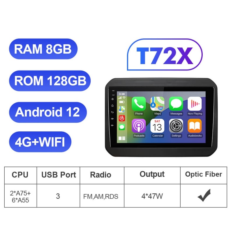 Isudar Android 12.0 Auto Radio For Suzuki Ignis 2016-2020 Multimedia Navigation Carplay Autoradio