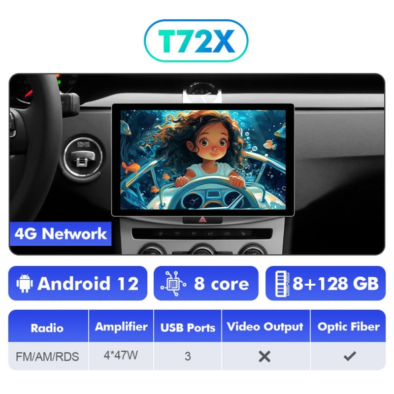 NEW! 11.5” Android 13 For VW Passat B6/B7 Carplay Car Radio with DSP