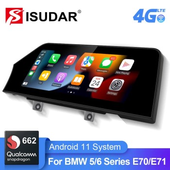 Android 11 Car Radio for BMW X5 F15 NBT System 2014-2017 Blue Anti G-lare Screen Multimedia GPS Navigation Carplay 12.3'