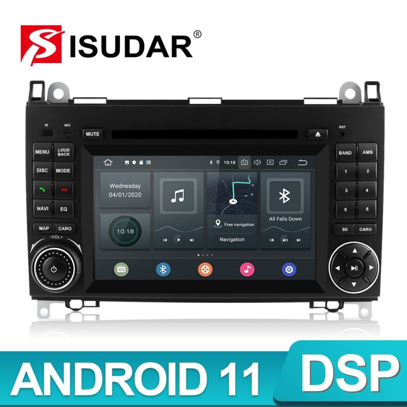 Clearance Sale！Isudar 4G Anrod 10/11 Auto Radio For Mercedes/Benz/Sprinter/B200/B170/W169