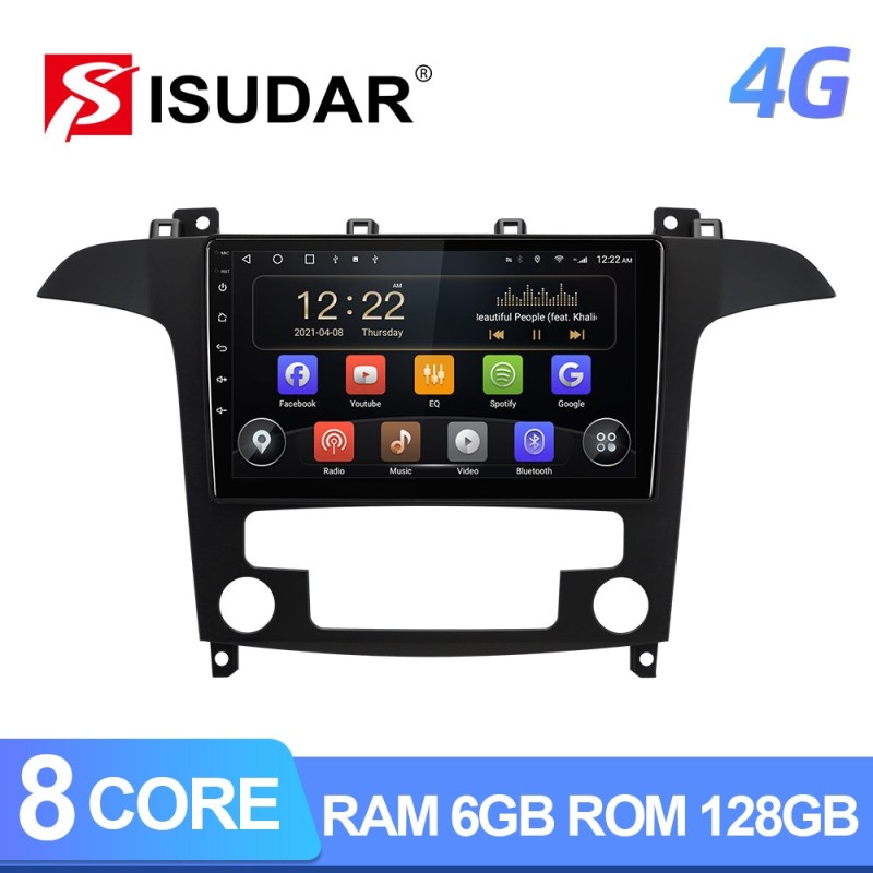 Isudar 8 core RAM 6G Carplay Auto radio For Ford S-Max S Max 2006-2015 GPS Navigation Multimedia