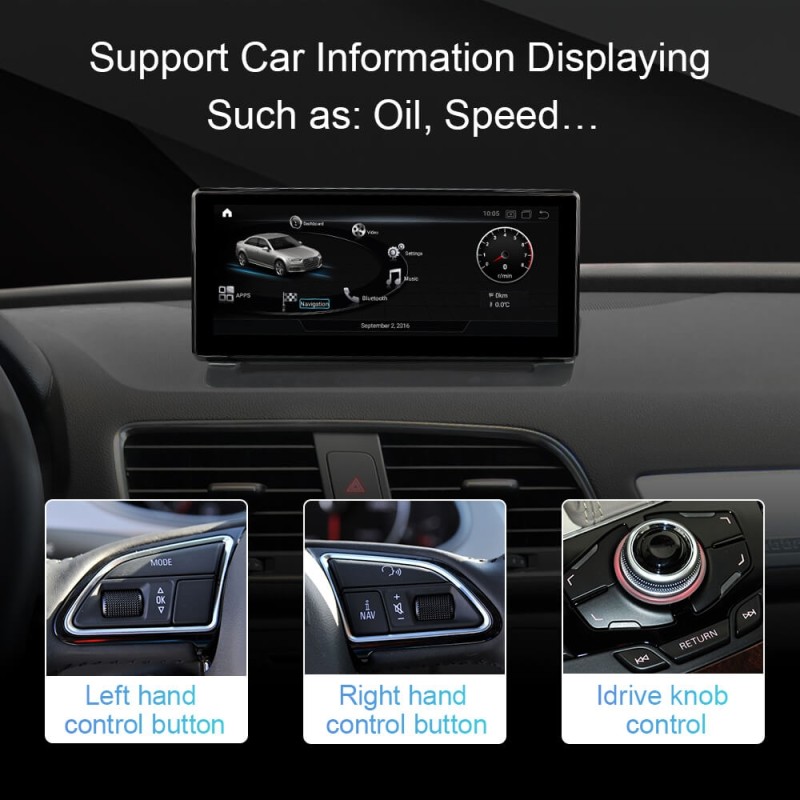 Isudar 4g glonass Auto radio IGO map for Audi Q3 Wireless Carplay