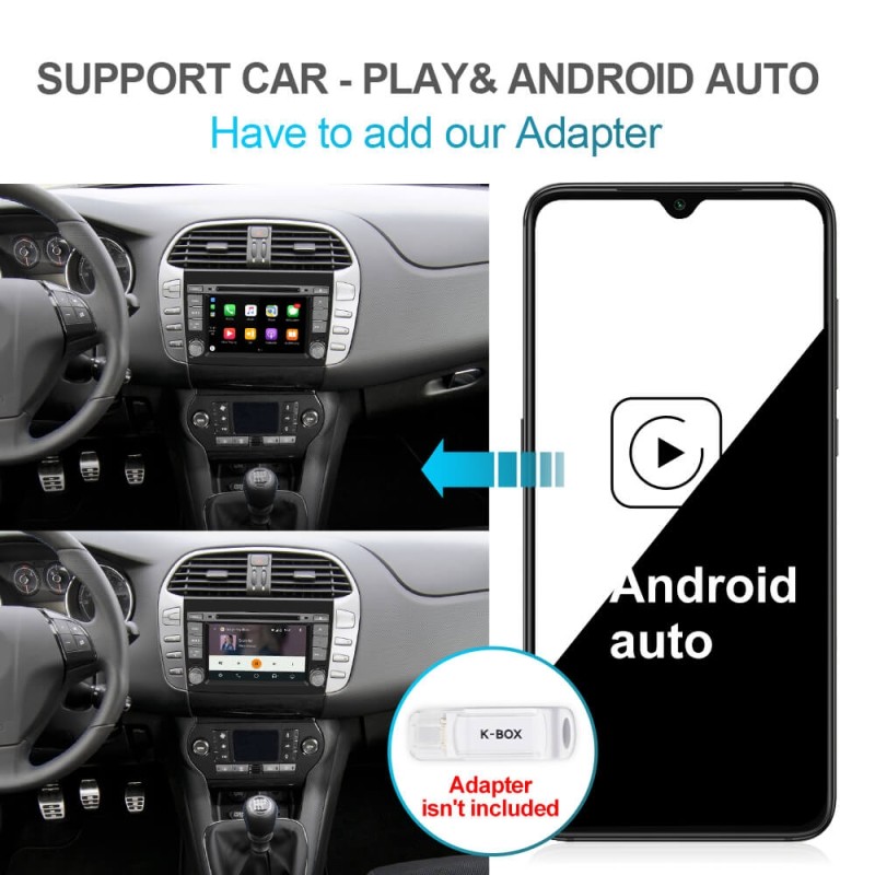 Clearance Sale！Isudar Auto DVD PX6 2 Din Android 10 For Fiat/Bravo 2007- 2012