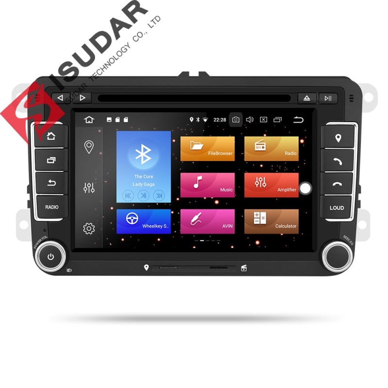 ISUDAR 2 Din Auto Radio Android 9 Octa core For VW/Volkswagen/POLO/Golf/Skoda/Octavia/Seat/Leon