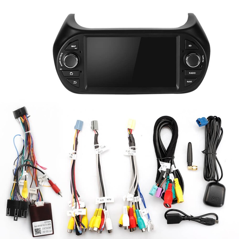 Isudar 1 Din Auto radio 4+64G Android 10 For For FIAT/Fiorino/Qubo/Citroen/Nemo/Peugeot/Bipper