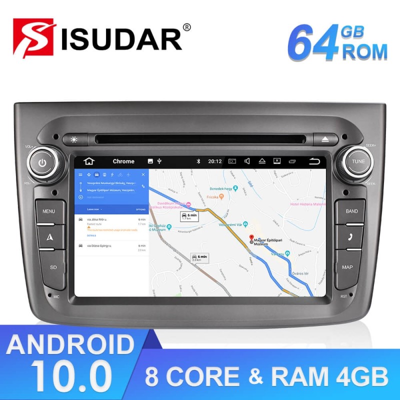 ISUDAR 1 Din Auto Radio Android 10 Octa core For Alfa Romeo Mito 2008-
