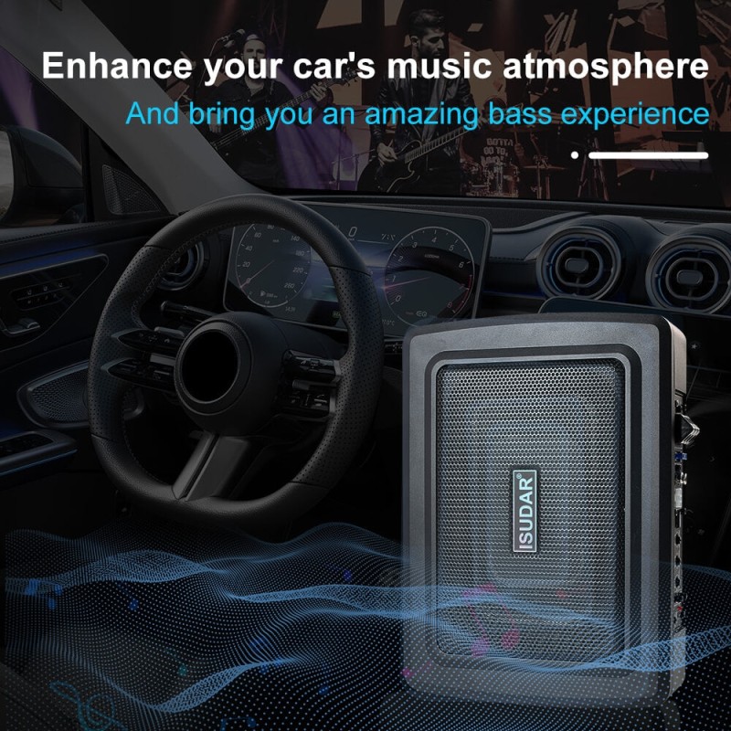 ISUDAR SU6901 Car Underseat Subwoofer Active Amplifier