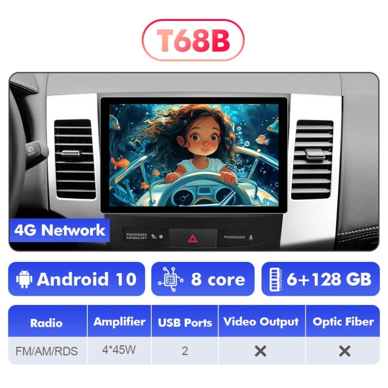 NEW! 11.5” Android 13 For MITSUBISHI OUTLANDER 2007-2012 Car Radio HDMI Carplay