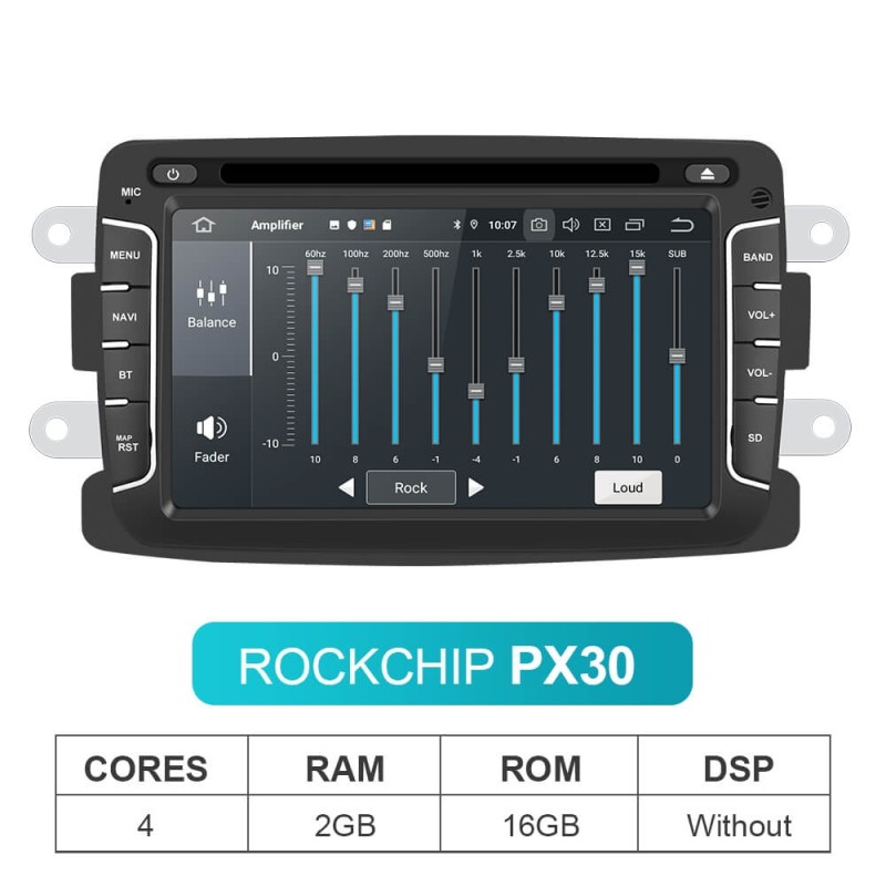 Isudar PX6 1 Din Android 11 Car Radio For Dacia/Duster/Renault/Xray 2/Logan