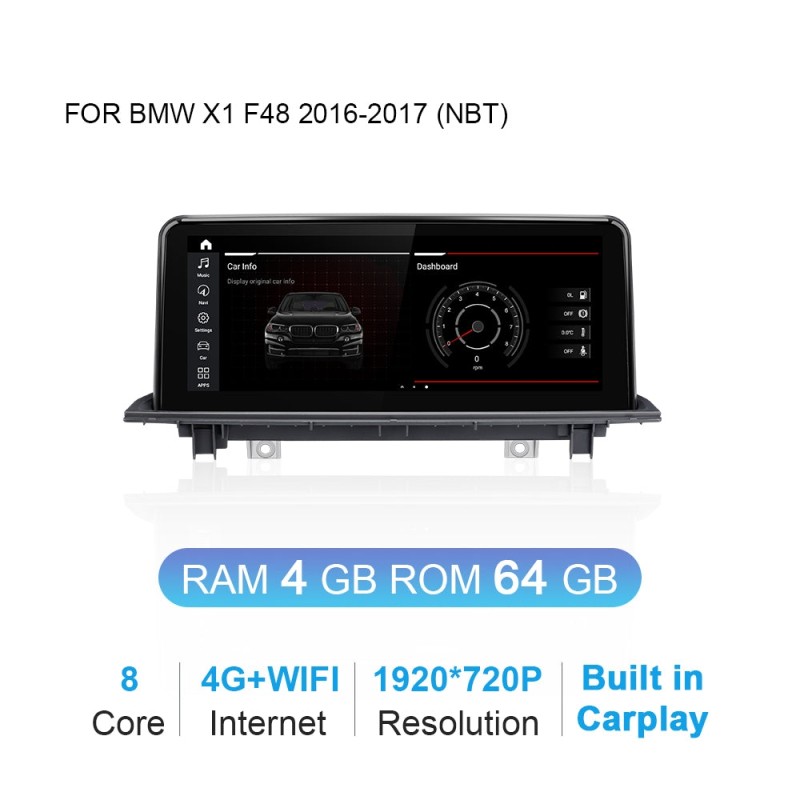 Qualcomn Snapdragon Car Multimedia Player For BMW X1 F48 2016-2017  Android 10