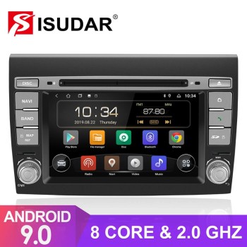 Isudar T8 2 Din Auto Radio Android 9 For Fiat/Bravo 2007 2008 2009 2010 2011