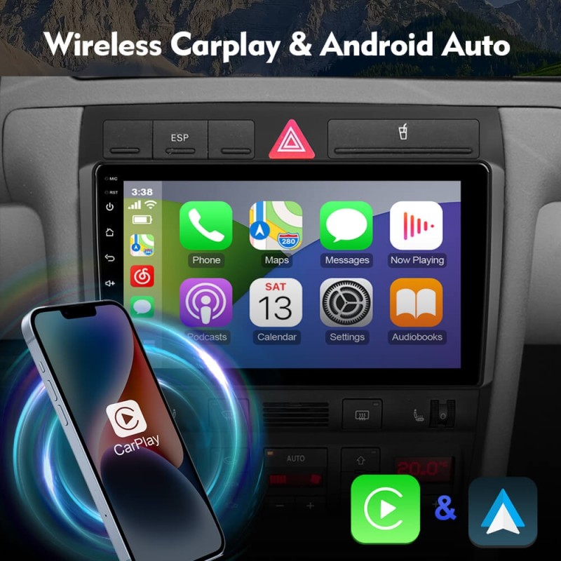 ISUDAR For Audi A6 C5 S6 RS6 1997-2004 Android 12 Car Multimedia Stereo Player Carplay Navi