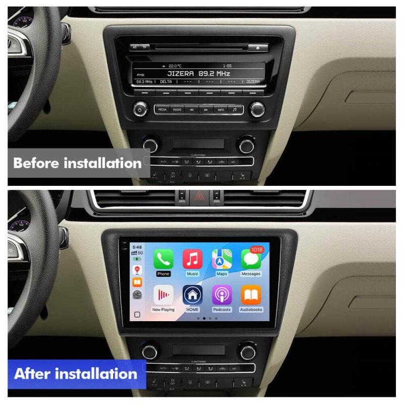 Q6 Qualcomm Android 13 For Skoda Rapid 2013-2019 9 screen multimedia car radio DSP ADAU