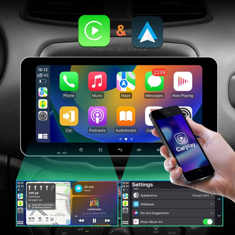 T72 system 10.33 Inch Carplay Car Radio For Jeep Renegade 2014 2015 2016 2017