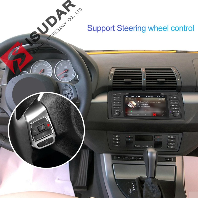 ISUDAR Auto radio Android 9 Octa core For BMW/E39/X5/E53