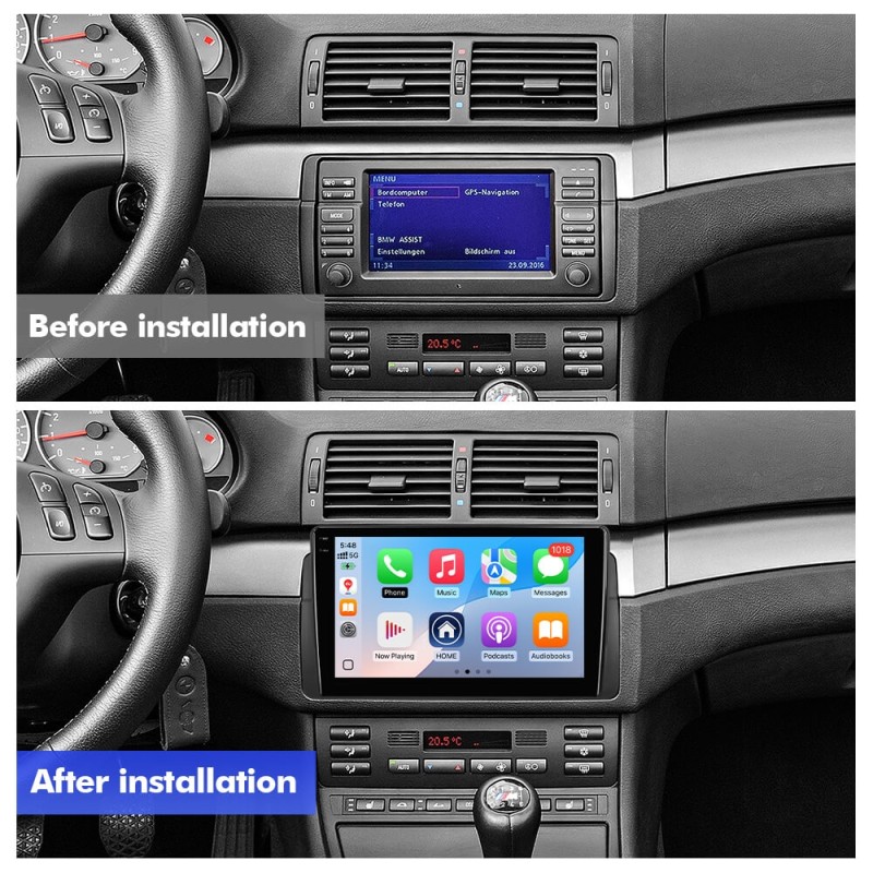 Q6 Qualcomm Android 13 For BMW 3 Series E46 M3 1998-2005 9" screen multimedia car radio DSP ADAU