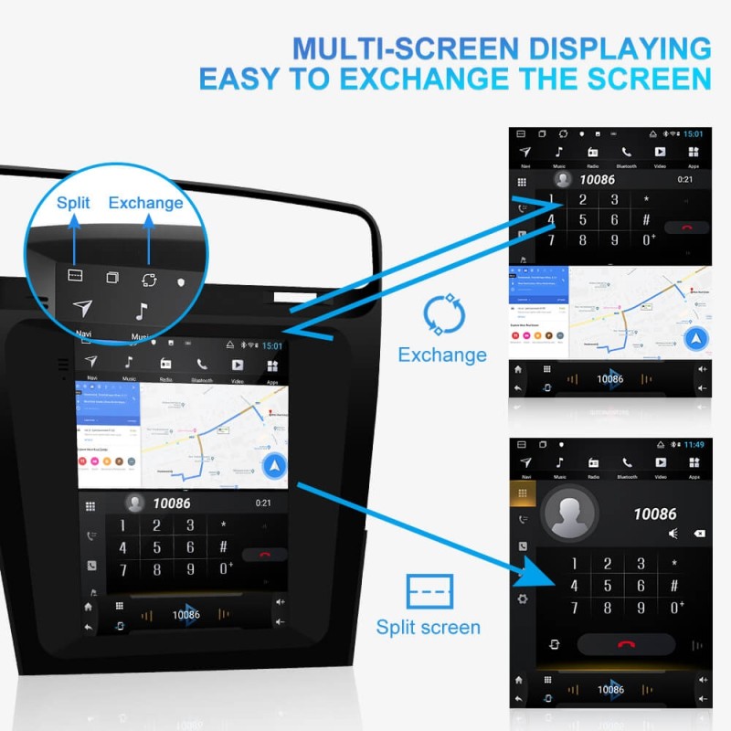 ISUDAR H53 1 Din Android Car Radio For VW/Volkswagen/Golf 7 2013-