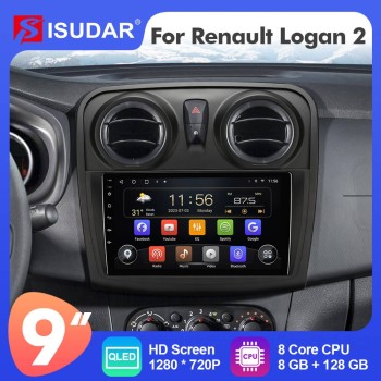 ISUDAR T72 Android Apple Carplay Car Radio For Renault Logan 2 2012 - 2019 Sandero 2 2014 - 2019
