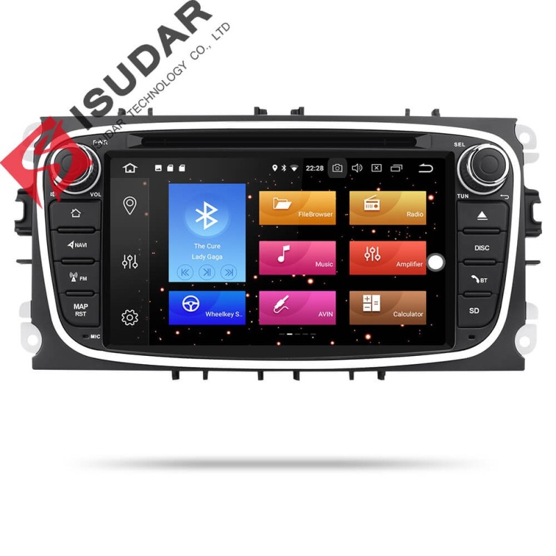 ISUDAR 2 Din Auto radio Android 9 Octa core For FORD/Focus/Mondeo/MAX/Galaxy
