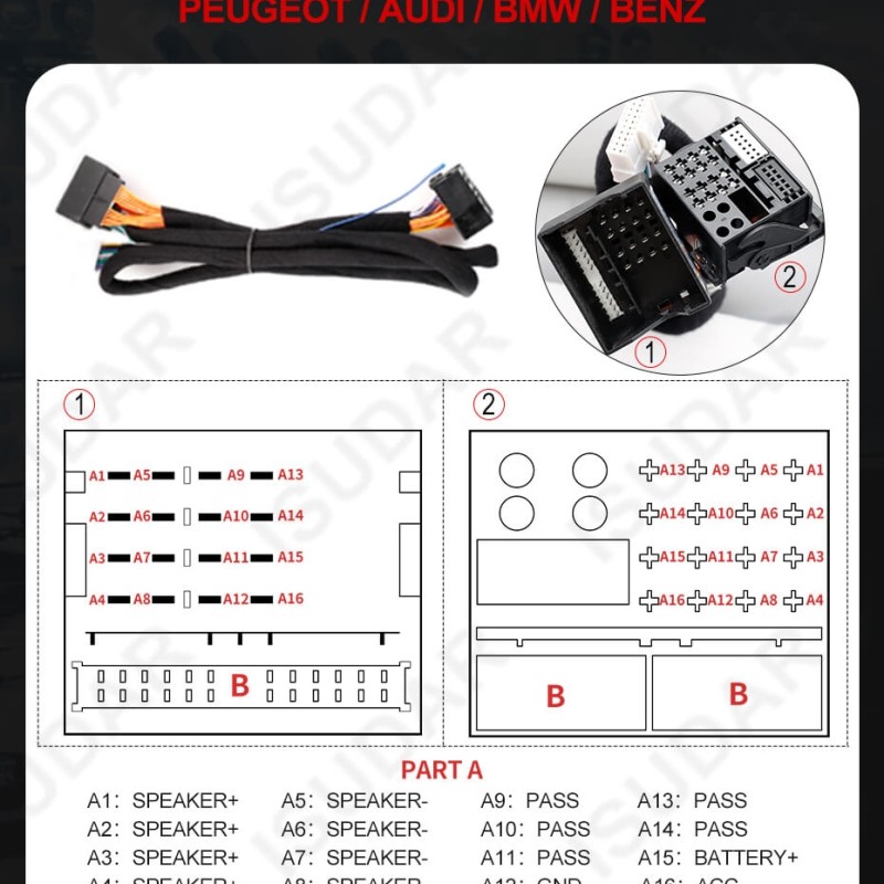 ISUDAR Car DSP DA608 Amplifier 8 Channel for Speakers Audio Sound Processor