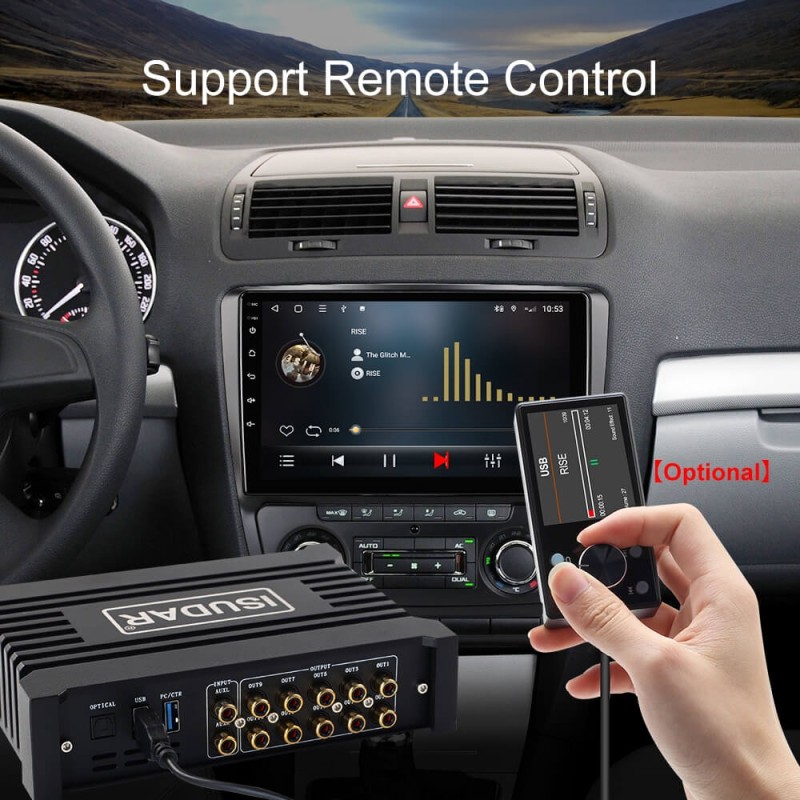 ISUDAR DA410 Car DSP Amplifier For VW/TOYOTA/HONDA/Mazda/Nissan/Ford/Audi/BMW/Peugeot/HYUNDAI/KIA Auto Audio Processor Android PC