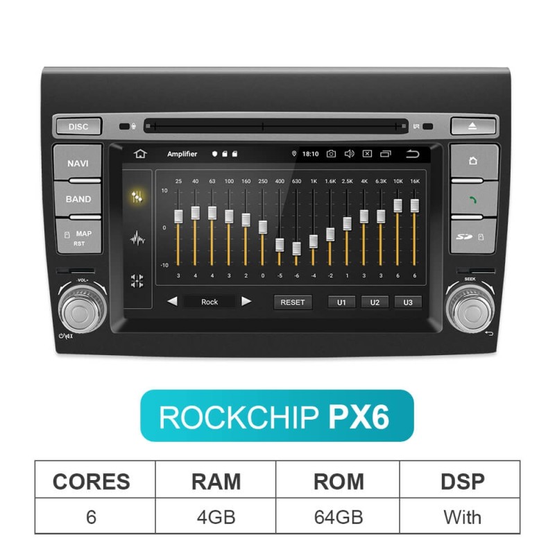 Clearance Sale！Isudar Auto DVD PX6 2 Din Android 10 For Fiat/Bravo 2007- 2012