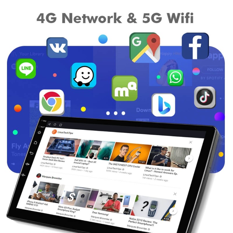 9 inch 10 inch T68B RDS Universal Car Multimedia Player Android Radio Stereo Navigation