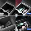 ISUDAR Storage Box for 2021-2023 Tesla Model 3 Model Y 4 Pieces Car Accessories Center Console Hidden Organizer