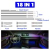 20 in 1  LED Symphony Flowing Colorful Interior Gradient Lamp Atmosphere for Car inside automotive neon fiber optic strip DIY
