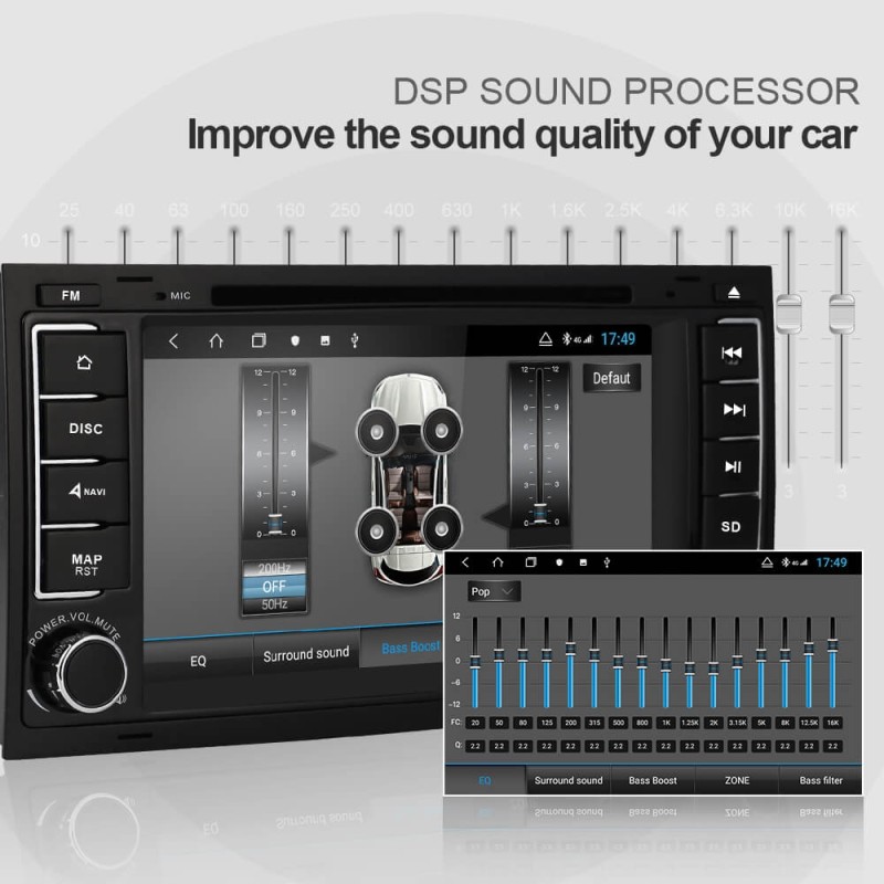 ISUDAR H53 2 Din Android Car Radio For Volkswagen/Touareg/T5