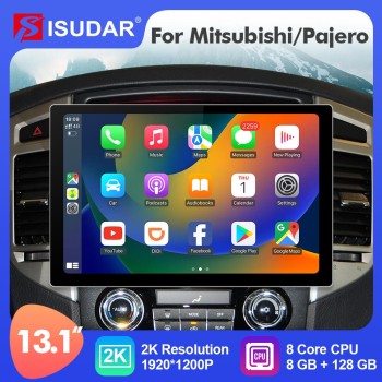 ISUDAR 2K 13.1'' Android 12 Car Multimedia Radio Player For Mitsubishi/Pajero 2006-2014