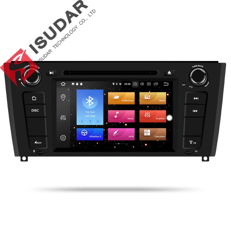 ISUDAR 1 Din Auto Radio Android 9 Octa core For BMW E81/E82/E88 1 Series