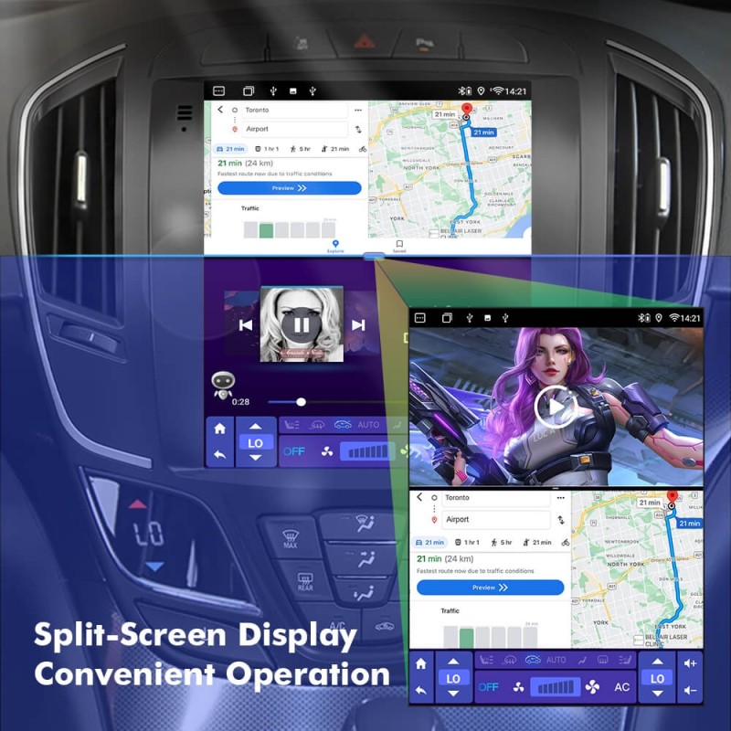 ISUDAR Android 12 Car Radio for Opel Insignia 2014-2018 with Tesla sytle screen